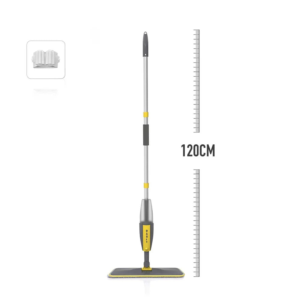 360° Magic Floor Mop with Microfiber Pads – Spray & Spin