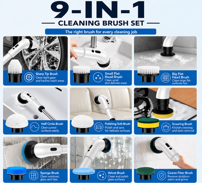 PowerSpin™ 9-in-1 Electric Scrubber