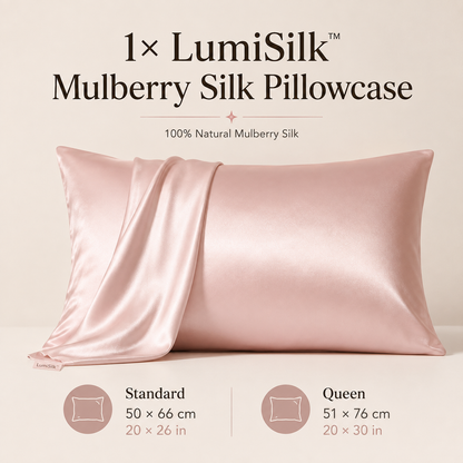 LumiSilk™ Mulberry Silk Pillowcase