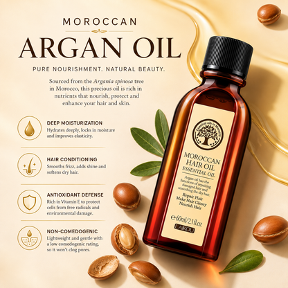 LumiGlow™ Moroccan Argan Hair Oil