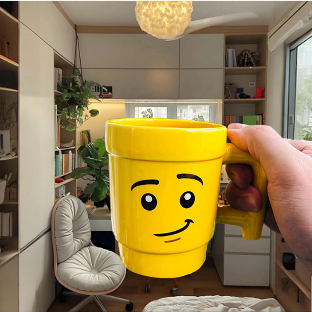 Lego Head Cartoon Ceramic Mug Cup 250ml