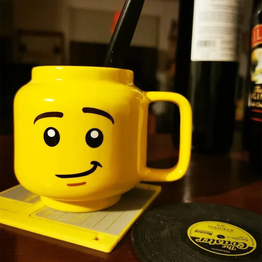 Lego Head Cartoon Ceramic Mug Cup 250ml