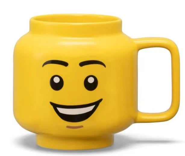 Lego Head Cartoon Ceramic Mug Cup 250ml