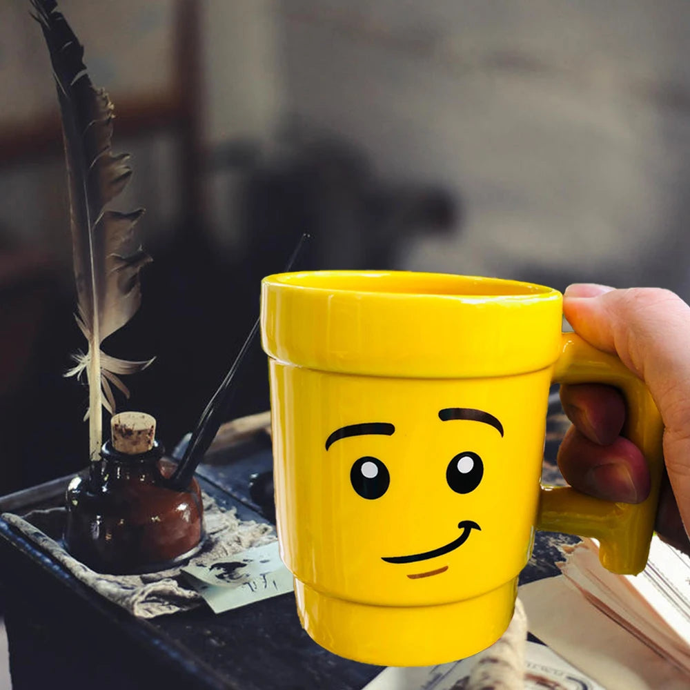 Lego Head Cartoon Ceramic Mug Cup 250ml