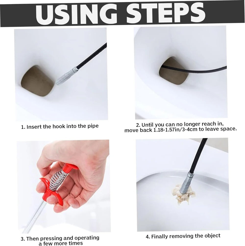 57cm Flexible Drain Unblocker – Kitchen & Bathroom Cleaner