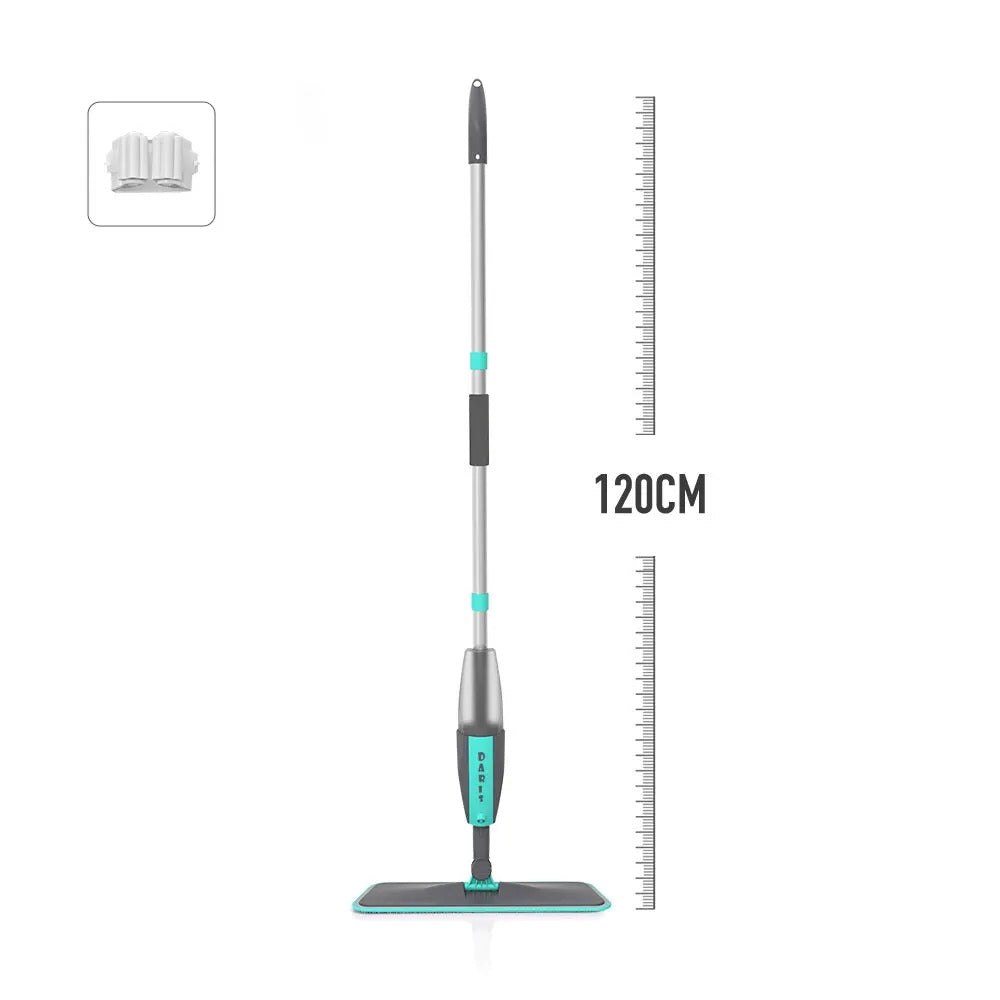 360° Magic Floor Mop with Microfiber Pads – Spray & Spin